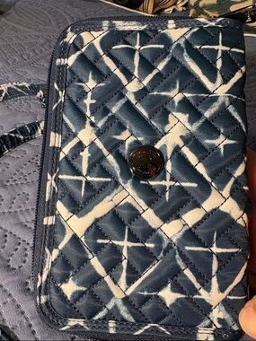 Lug Quicstep RFID Crossbody Bag Quilted Teal Pattern Adjustable Strap Purse